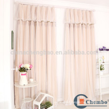 Hot selling double swag shower curtain with beaded trim valance